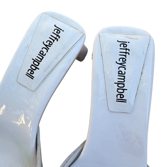 Jeffrey Campbell Teclado Sandals, White Patent, Size 6 - Picture 5 of 9